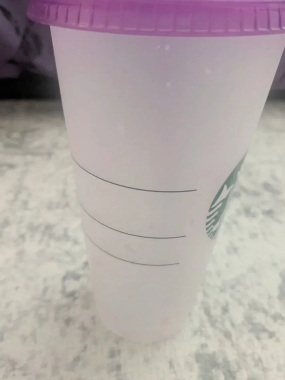 Purple Starbucks Summer 2020 Color Changing Tumbler w/ Lid & Straw
